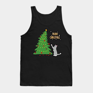 Christmas cat Tank Top